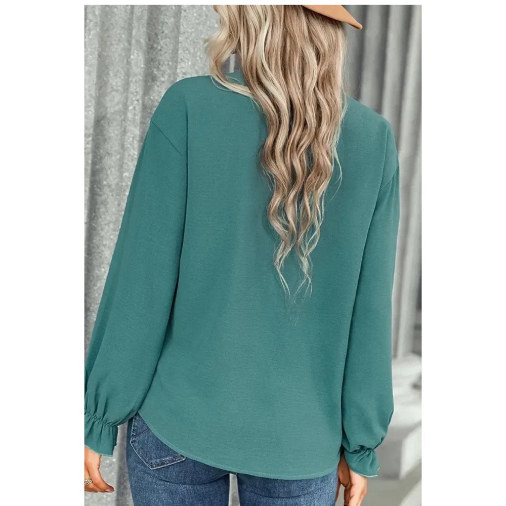 V-Neck Ruffle Blouse - Picture 3 of 3
